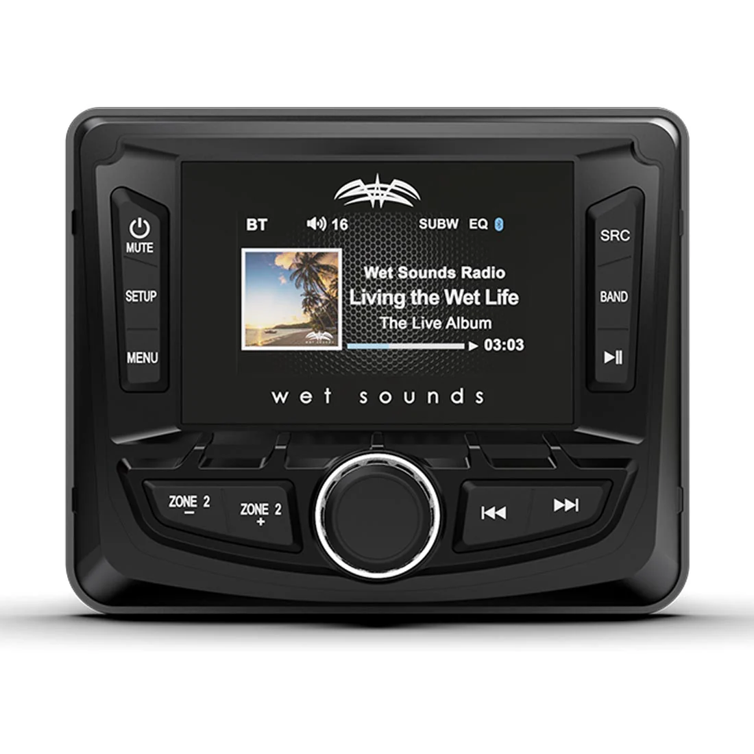 Wet Sounds WS-MC-2 SiriusXM-Ready Marine Digital Media Receiver with Bluetooth
